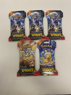 Pokemon TCG Scarlet & Violet: Surging Sparks Sleeved Booster Packs (Lot of 5) - Image 1