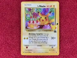 Pokemon - Birthday Pikachu 24 - Celebrations Classic Collection Holo - NM - Image 1