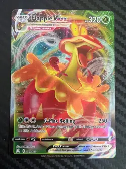 Pokemon TCG Flapple VMAX Sword & Shield Battle Styles 019/163 Holo NM - Image 1