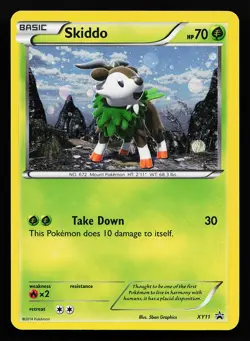 Skiddo XY11 Cosmos Holo Black Star Promo Pokemon Card - Image 1