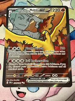 Pokemon TCG Team Rocket Moltres Ex 208/182 Ultra Rare Full Art Destined Rivals - Image 1