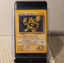 Pokemon TCG 2000 Gym Heroes: Lt. Surge’s Electabuzz 27/132 Non-Holo Rare Card NM - Image 1