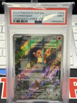 Pokemon TCG Scarlet and Violet Black Star Promo Charmander 044 PSA 9 - Image 1