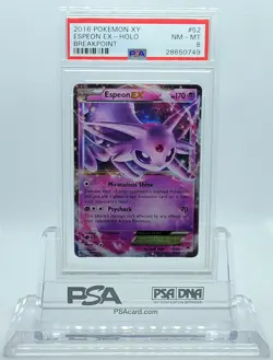 POKEMON BREAKPOINT ESPEON EX #52 HOLO FOIL CARD PSA 8 NM-MINT #28650749 - Image 1