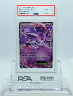 POKEMON BREAKPOINT ESPEON EX #52 HOLO FOIL CARD PSA 8 NM-MINT #28650749 - Image 2