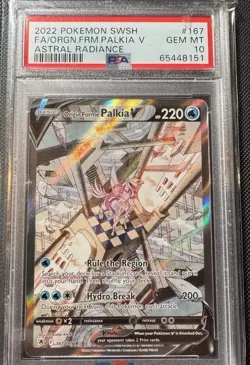 Pokemon-Tcg-Origin Forme Palkia V ( Full Art) 167/189 Swsh10: English Psa 10 - Image 1