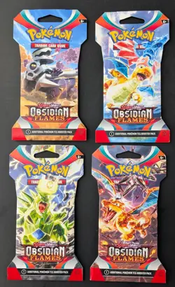 Lot of (18) Pokemon TCG S & V Obsidian Flames Sleeved Booster Packs Sealed - Image 2