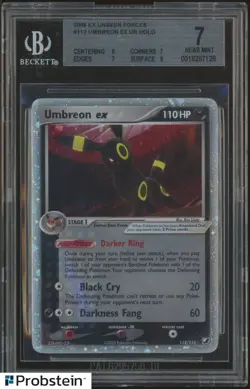 2005 Pokemon Ex Unseen Forces #112 Umbreon Ex Holo BGS 7 NM - Image 1