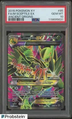 2015 Pokemon XY ANCIENT ORIGINS #85 FULL ART/M SCEPTILE EX PSA 10 - Image 1