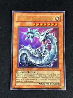 YUGIOH CYBER LASER DRAGON SOI-EN007 1ST ULTRA LIGHT PLAY - Image 1