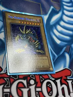 Yu-Gi-Oh LOB-000 Tri-Horned Dragon 1st Edition Glossy MP ( FOIL LINE/FOIL SHIFT) - Image 3