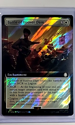 MTG Magic The Gathering PIP Fallout Extended Art Surge Foil Battle of Hoover Dam - Image 1