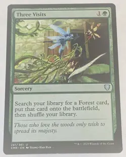 Three Visits Commander Legends 261/361 Regular MTG MAGIC NEW UNPLAYED - Image 1