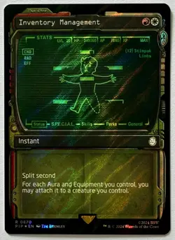 MTG Fallout - Inventory Management PIP 870 - SURGE FOIL Showcase NM - Image 1