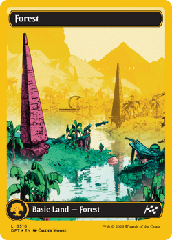 Forest (First-Place 516) FOIL Aetherdrift NM Land Basic Land MAGIC CARD ABUGames - Image 1