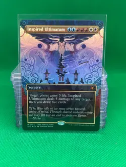 MTG Tarkir Dragonstorm - Inspired Ultimatum - Borderless - Foil - Image 1