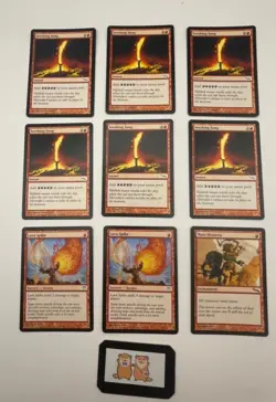 MTG Lot - Seething Song x6, Lava Spike x2, Mass Hysteria - Red Combo Burn Spells - Image 1