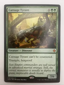 MTG 1x Carnage Tyrant Ixalan Modern Magic the Gathering Card x1 NM - Image 1