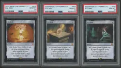 (3) 2023 Magic The Gathering LTC Sol Ring 408 409 410 Elven Human Dwrvn PSA 10 - Image 1