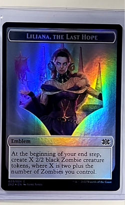 Magic The Gathering Double Masters 2022 Foil Liliana the Last Hope Spirit Token - Image 1
