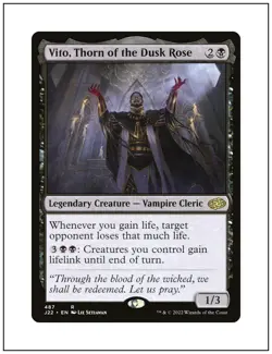 1x Vito, Thorn of the Dusk Rose, Jumpstart 2022, Magic MTG NM - Image 1
