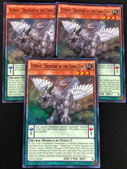 YUGIOH ZEFRAXI TREASURE OF THE YANG ZING PEVO-EN046 1ST SUPER X3 (NM) - Image 1