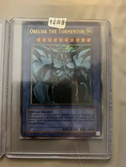 Yugioh Ultra Rare 2003 Game Boy Promo Egyptian God Cards : Obelisk, RA, Slifer - Image 2