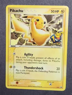Pikachu - 012 (10th Anniversary) Rare Black Star Promo Pokemon Card - Image 1