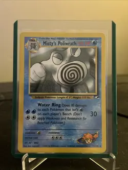 Pokemon Card Misty’s Poliwrath 31/132 Gym Heroes Set Non Holo Rare LP - Image 1