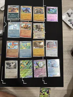 Black Bolt & White Flare Pokeball Holo / Ex Lot of 15 Cards Total! - Image 1