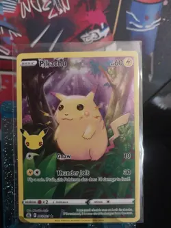 Pikachu Pokemon Card Basic Thunder Jolt Attack HP 60 - Image 1