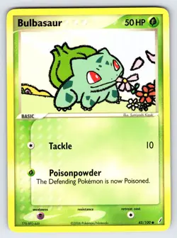 Bulbasaur 45/100 2006 EX Crystal Guardians Pokemon Card TCG Common - Lp/Vlp - Image 1