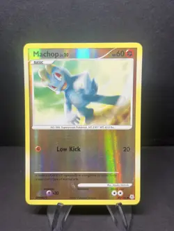 Pokemon Card: Machop REVERSE HOLO 86/130 Diamond & Pearl Set! GD - Image 1