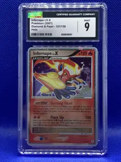 Infernape LV.X 121/130 Diamond & Pearl Holo Rare CGC 9 2 SWIRL !! Pokemon Card - Image 1