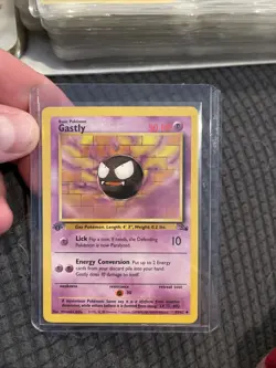1st Edition Gastly Pokemon Card 50/102 Non-Holo Base Set 1999 Rare - Image 1