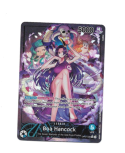 One Piece Card Game Boa Hancock OP07-038 L Leader Alternate Art Parallel Card NM - Image 1