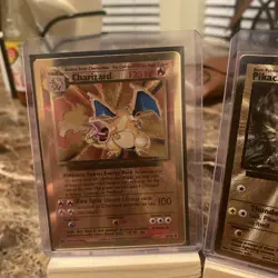 Pokemon Celebrations Gold Metal Charizard & Pikachu Cards 25th Anniversary Base - Image 2
