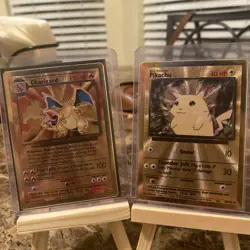 Pokemon Celebrations Gold Metal Charizard & Pikachu Cards 25th Anniversary Base - Image 4