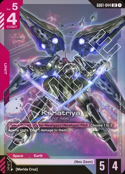 Gundam Card Game - Kshatriya GD01-044 LR Raw Near Mint/Mint - Image 1