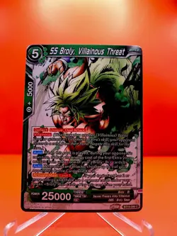 Dragon Ball Super CCG SS Broly, Villainous Threat BT19-089 C Bandai Trading Card - Image 1