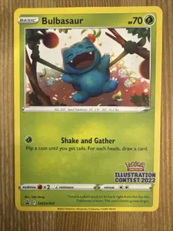 Bulbasaur - SWSH303 - Illustration Contest Promo Rare - Pokemon Card - VLP - Image 1