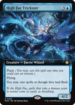 High Fae Trickster (Extended Art) -Foil Near Mint MTG Foundations - Image 1