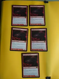 Slumbering Dragon x5 M13 Magic the Gathering 5 Card. Wear to right edge - Image 1