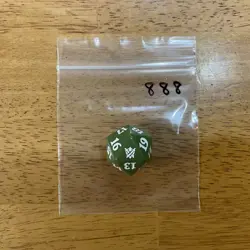 🎲MTG d20 Spindown 20-sided Life Counter die dice Khans of Tarkir Green KTK 888 - Image 1