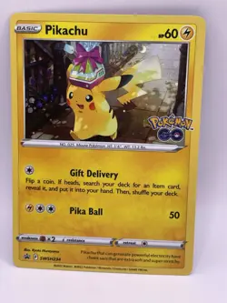 Pikachu SWSH234 Pokemon Go Cosmos Holo Promo MINT Pokemon Card - Image 1