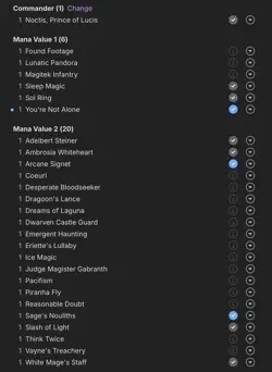 Custom Budget MtG Final Fantasy Commander Deck Feat. Noctis (White Blue Black) - Image 5