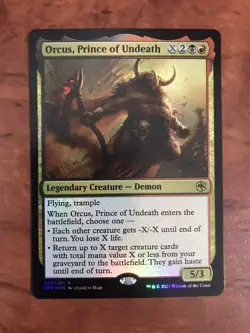 Orcus Prince of Undeath Foil MTG Magic the Gathering Card NM Near Mint Realm AFR - Image 1
