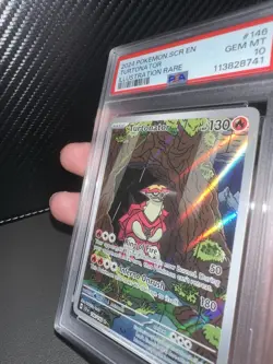 Pokemon 2024 SCR EN-STELLAR CROWN ILLUSTRATION RARE #146 TURTONATOR CARD PSA 10 - Image 3