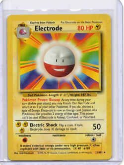 Electrode 21/102 Rare Base Set Pokemon Card MP - Image 1