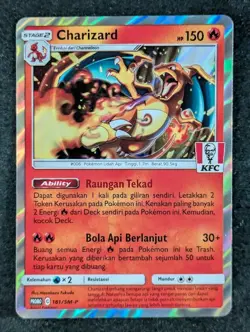 2021 Pokemon CHARIZARD 181/SM-P KFC Chaki Kids Meal Promo | Indonesian (E) - Image 1